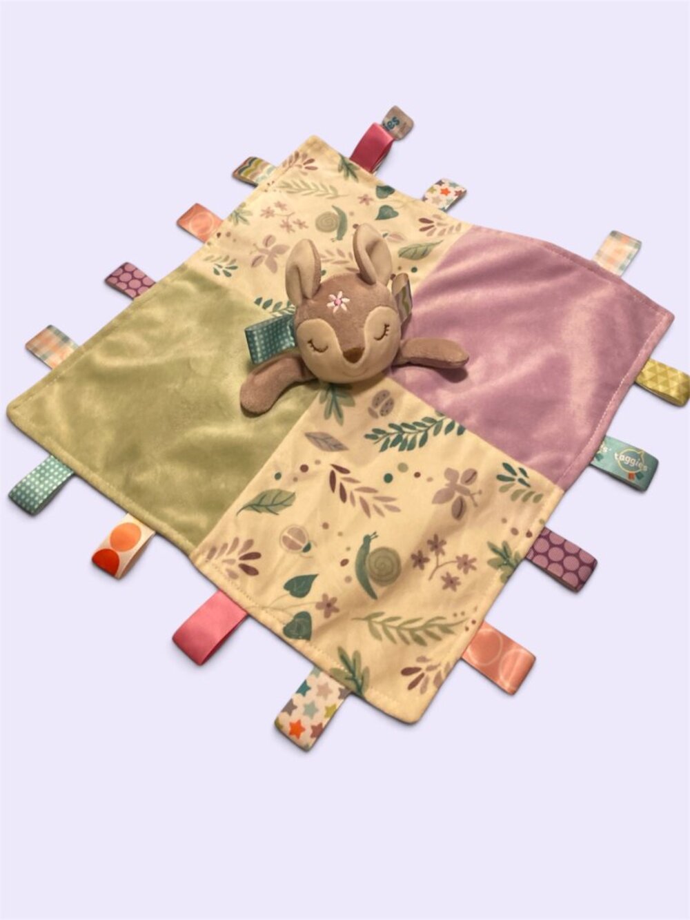 Taggies Flora Fawn Character Blanket, 13 x 13, Like New